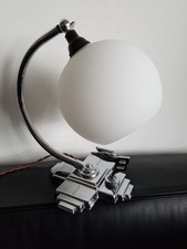 Very rare Art Deco desk lamp BENTLEY AUTOMOBILES with Winged 'B' mascot.