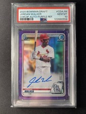 Jordan Walker 2020 Bowman Draft Chrome 1st Auto Purple Refractor /250 PSA 10