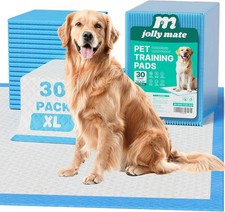 Extra Large Dog Pee Pads 28x34 Inch 30 Pack Super Absorbent Puppy Training Mats