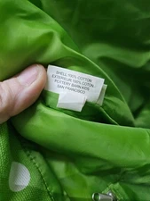 Pottery Barn Kids Green Polka Dot Tote Bag Preppy Carryall with Striped Handle