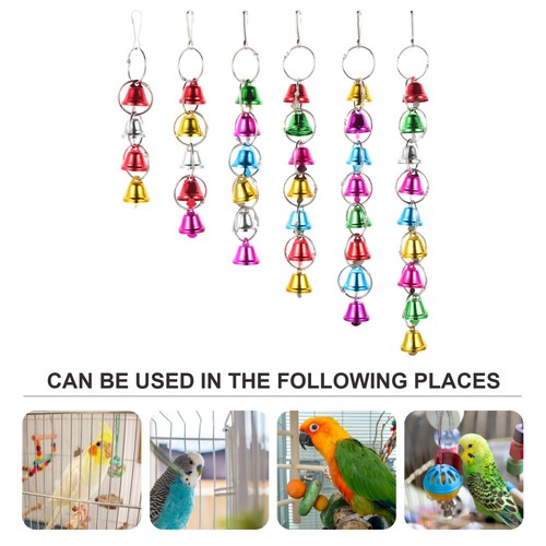 Small 2024 Cage Bell Decor Bird Bells Toy Parrot Bell String Birdcage