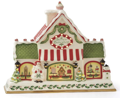 Lenox Hosting the Holidays Light-Up Musical Bakeshop Centerpiece Christmas $320