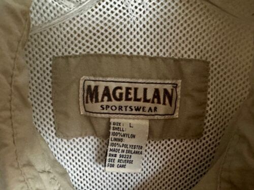 Magellan Hemd Herren Large grau Nylon Langarm zwei Taschen Kragen Button Down - Bild 4 von 5