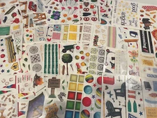 Creative Memories lot of 10 Block (4" x 5") stickers- RANDOM HAPPY MAIL, journal