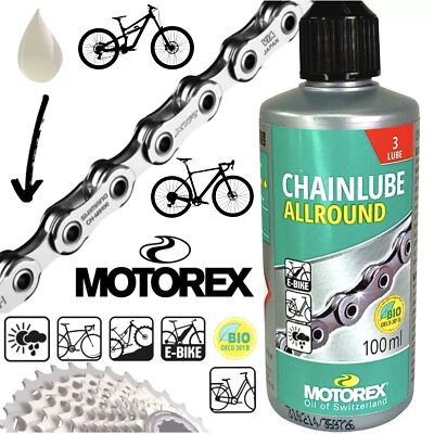 Motorex Fahrrad MTB Road Ebike City  Kettenöl Allround Allwetter Chainlube100ml