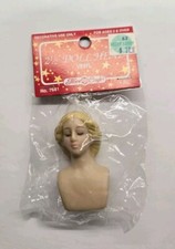 Fibre Craft Vinyl Doll Head Crafts 2 1/2 Blonde Hair 7681 Angel Closed Eyes