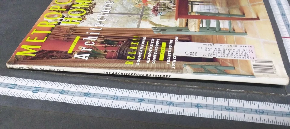 METROPOLITAN HOME Magazine July 1989 ARCHITECTURE OF LEISURE ALFRESCO STYLE - Image 4 of 4