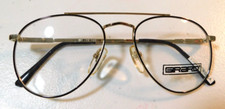 Vintage GIRARD 6812 Black/Gold 54/19 Dbl. Bridge Metal Eyeglass Frame NOS 354