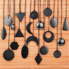 Shungite Pendants - No Fake - 12x Styles - Authentic Stone Necklace - Tolvu