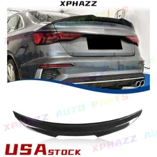 Real Carbon Fiber For 22-24 AUDI A3 S3 RS3 8Y Sedan PSM Style Rear Trunk Spoiler