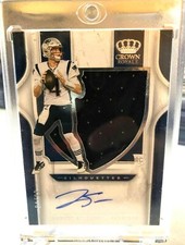 JARRETT STIDHAM 2019 CROWN ROYALE PATCH ROOKIE BLUE AUTO#94/99!PATRIOTS QB RC 