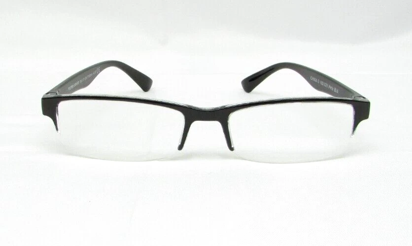 Paquete de 2 gafas de lectura Foster Grant de media llanta PETE BLK 52/17-138 - Elige dioptrías Foto 3 de 4