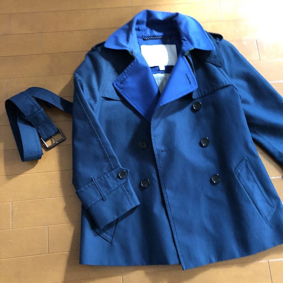 Coach trench cappotto corto navy M
