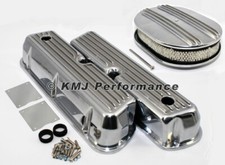 Sbf Ford 289 302 351w Ford Finned Retro Aluminum Valve Covers Air Cleaner Kit Sbf Ford 289 302 351w Ford Finned Retro Aluminum Valve Covers Air Cleaner Kit