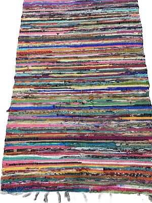 Chindi Home Collection Handwoven Multicolor Area Rag Rug, 63x34 | eBay