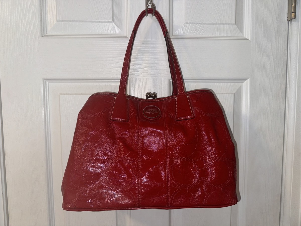 Coach Red Patent Leather Kisslock | eBay
