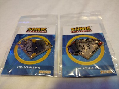 Sonic The Hedgehog Golden Chaos Emerald Tails & Eggman Pins Zen Monkey Studios