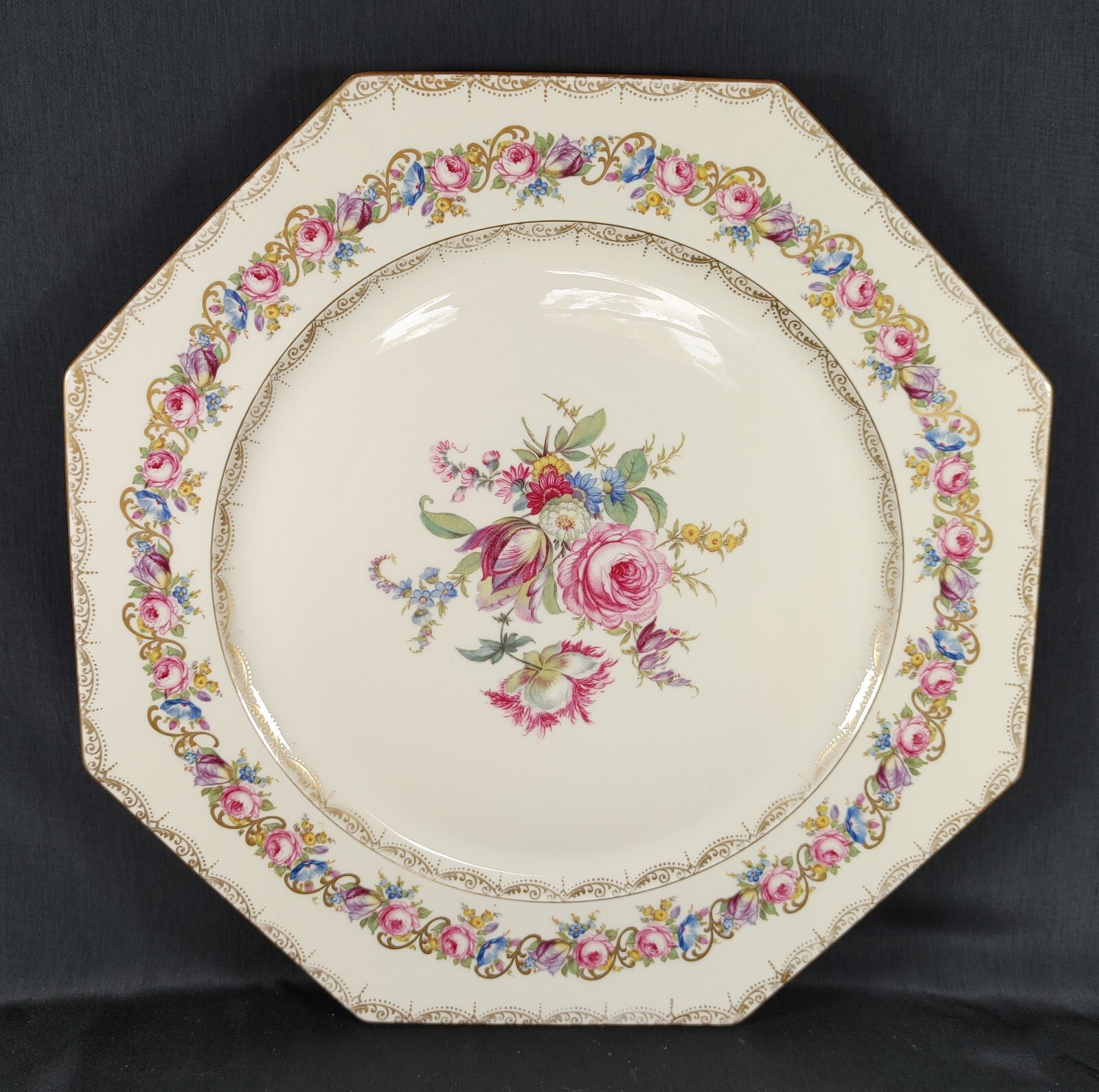Antique Octagonal Chop Plate by Rosenthal in the Vienna Pattern