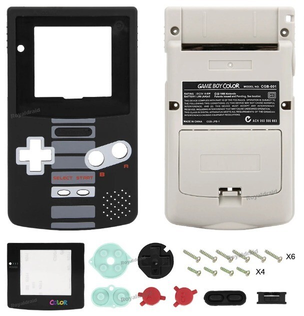 IPS Ready Upgraded GBC Full Housing Shell Classic NES Replacement Shell