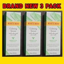 Burt  s Bees Calming Serum With Aloe And Rice Milk 1 Oz NEW 3PKS