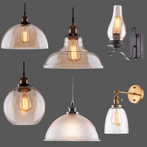 Details About Panana Modern Vintage Industrial Retro Loft Glass Ceiling Lamp Pendant Light Uk