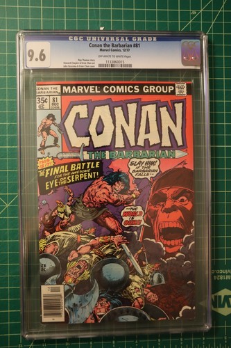 CONAN THE BARBARIAN #81 CGC 9.6 WH PAGES CHAYKIN/CHAN ARTWORK BUSCEMA/CHAN COVER