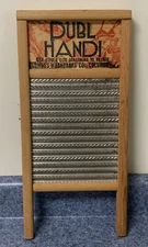 Dubl Handi Columbus Washboard Co Wood Metal Primitive Antique Vintage Decor