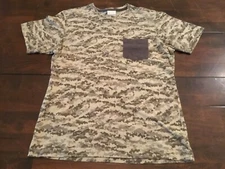 COLUMBIA SPORTSWEAR CAMO POCKET T-SHIRT ( MENS LARGE SLIM ) PREOWNED 