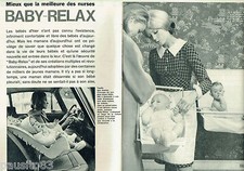 PUBLICITE ADVERTISING 115  1964  BABY-RELAX   sièges lits pliants bébé ( 4p)