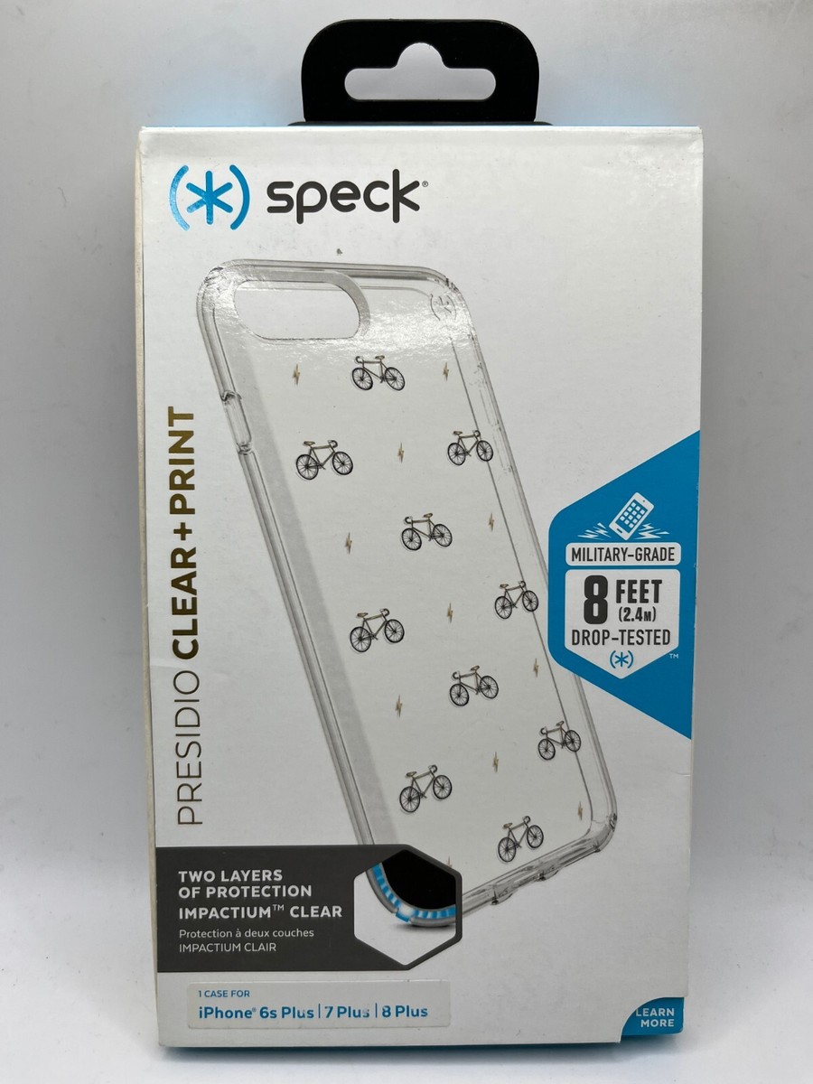 Speck Presidio Clear Print Case for iPhone Plus iPhone Plus Clear  Bikes