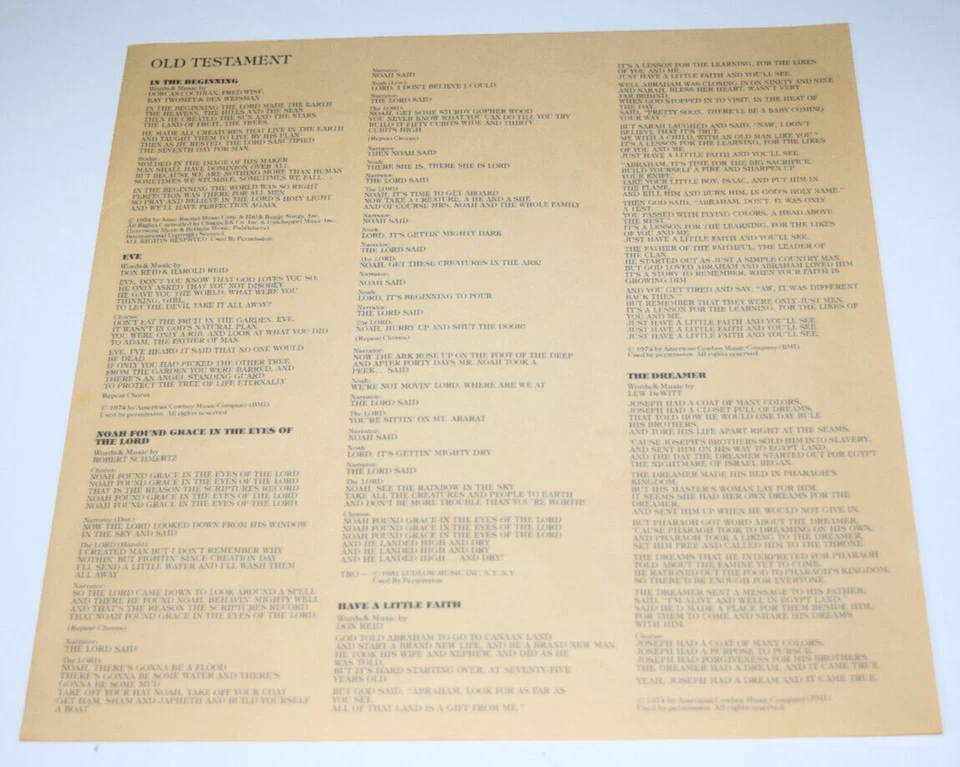 СВЯТАЯ БИБЛИЯ Ветхий и Новый Завет - Statler Brothers - 12" виниловая пластинка 2xLP 1975 - Изображение 3 из 4