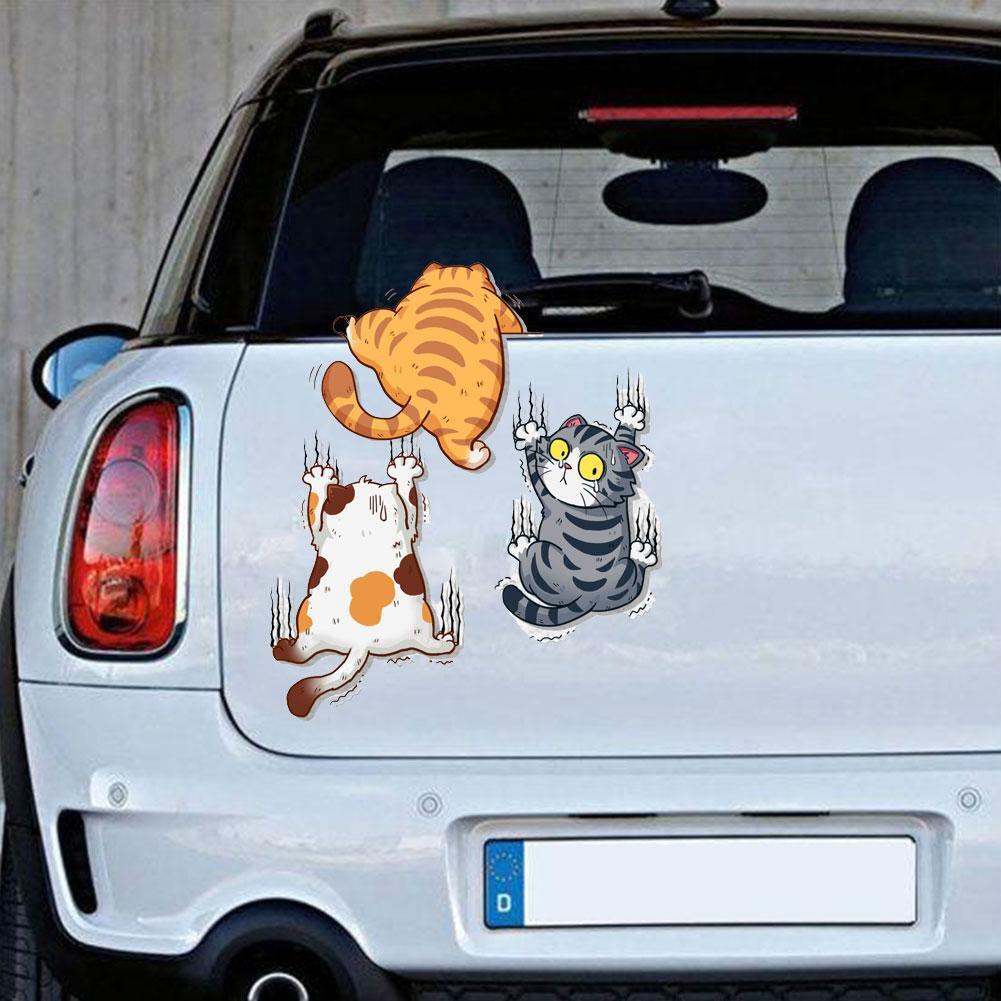 Cute Cat Adhesive Vinyl Decal Sticker Funny Pet Car Truck Window ...