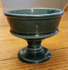 Vtg Hull USA F2 Green Pottery Planter Succulent Pedstal Bowl Candy Trinket Dish