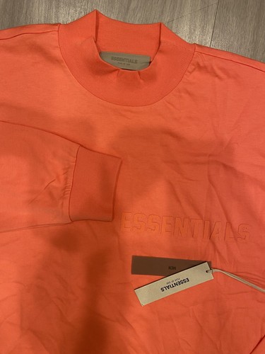 Fear of God Essentials Long Sleeve T Shirt Coral Men’s Size L New NWT Authentic - Afbeelding 3 van 9