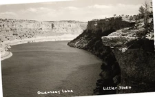 Guernsey Lake State Park Wyoming RPPC Real Photo Postcard 1940s
