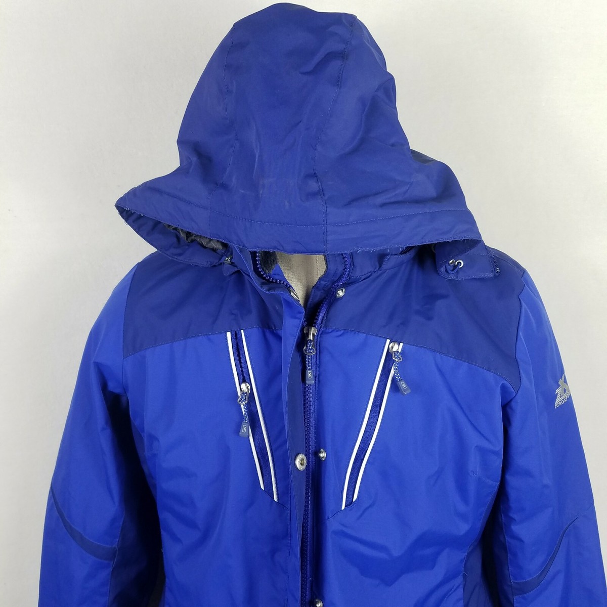 Junior's ZeroXposur Midweight Winter Hooded Jacket Coat-Blue Junior's ZeroXposur Midweight Winter Hooded Jacket Coat-Blue