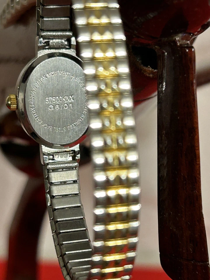 Excellanc Reloj Pulsera Damas Correa Azul Dorado Elástico Clásico Analógico Metal Foto 2 de 2