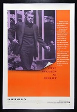 BULLITT 🚨 CineMasterpieces ORIGINAL AUTHENTIC STEVE MCQUEEN MOVIE POSTER 1969