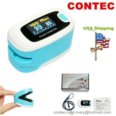 FDA CONTEC Finger tip Pulse Oximeter Blood Oxygen meter SpO2 PR Monitor,New USA