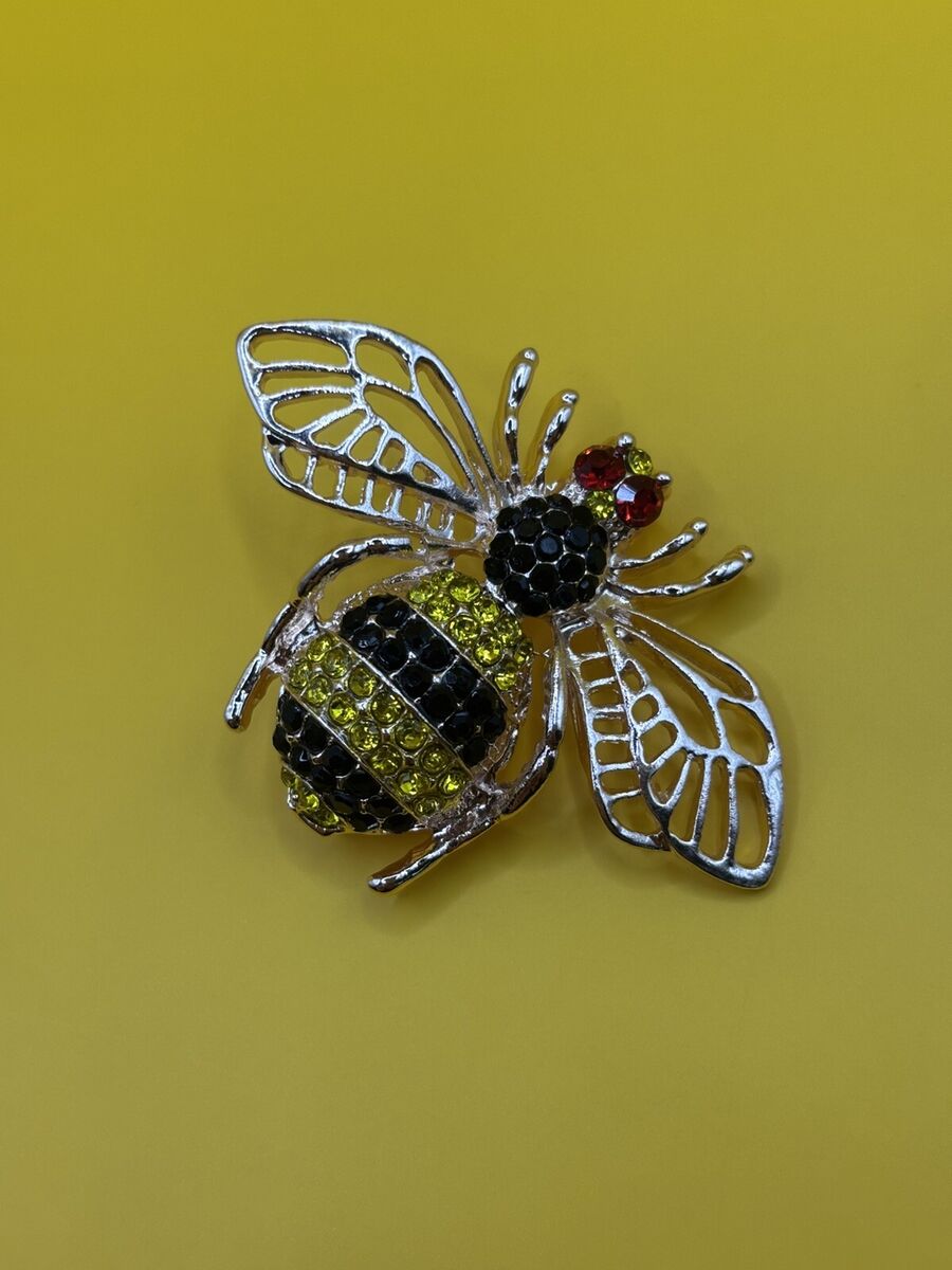 Gold Tone Rhinestone Flying Insect Bee Brooch Pin | eBay Gold Tone Rhinestone Flying Insect Bee Brooch Pin | eBay