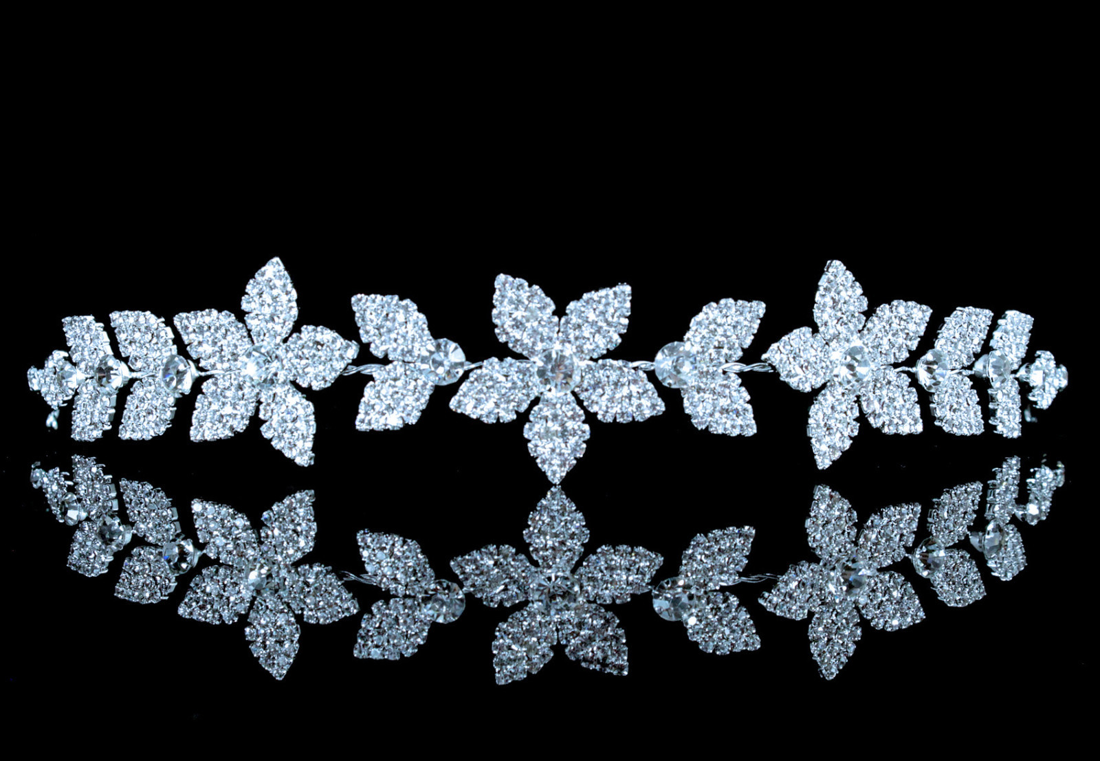 Floral Crystal Rhinestone Bridal Hair Headband Headpiece Jewelry Tiara