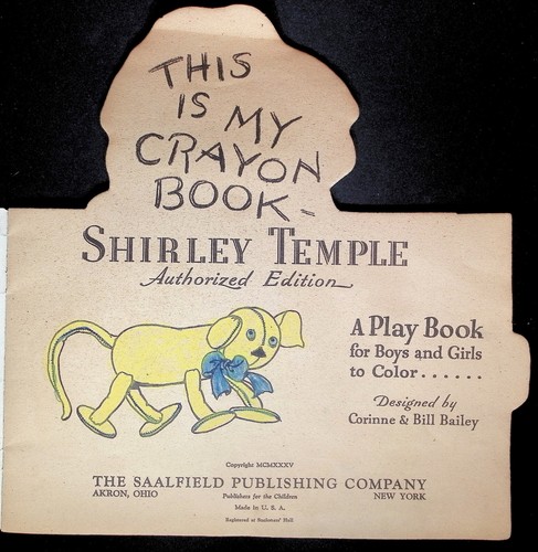 Malbuch Shirley Temple "This is My Crayon Book" (1935) Autorisierte Ausgabe - Bild 2 von 9