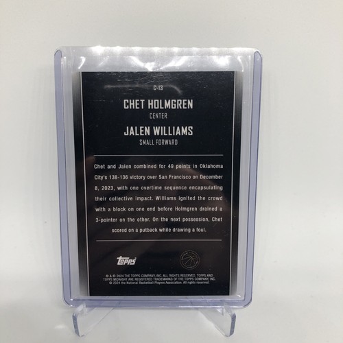 2023-24 Topps Midnight Basketball Chet Holmgren/Jalen Williams Constellations - Foto 3 di 3