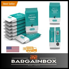 Eco-Conscious Flushable Wipes, Plant-Based Fibers - Total 336 for Easy Hygiene