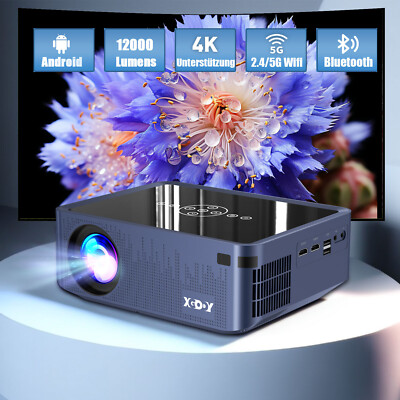 12000 lumen LED Projektor 5G WiFi Android 4K USB HDMI Beamer Full UHD Heimkino