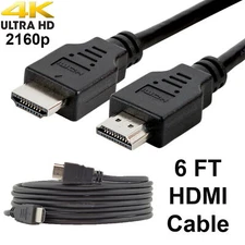 SatelliteSale Digital High-Speed 1.4 HDMI Cable PVC 2160p Black Cord (6 feet)