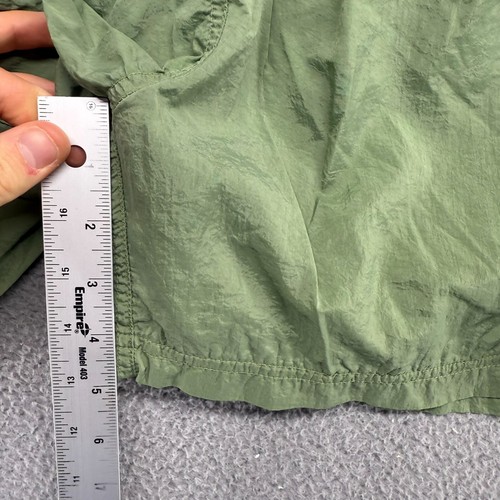 Vintage Nike Shorts Boys Medium Green Nylon Embroidered Swoosh Pockets Logo 90s - Picture 5 of 10