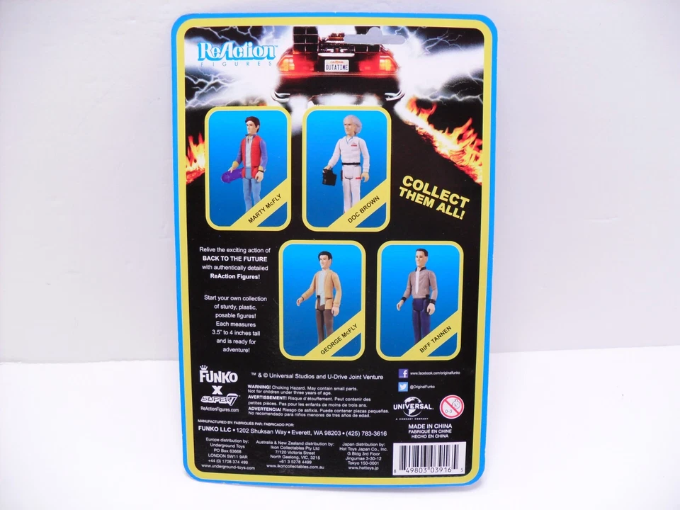 Funko Reaction Super 7 Back to the Future BTTF Retro Doc Brown 3.75" Figure - Image 4 of 4