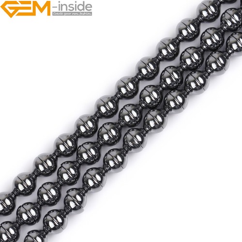 Cuentas de hematita negras naturales fabricación de joyas poder energía chakra 15" moneda cruz - Imagen 14 de 360