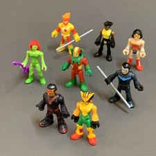 8pcs Imaginext DC Super Friends Firestorm Hawk Girl Vibe Wonder Woman Figures